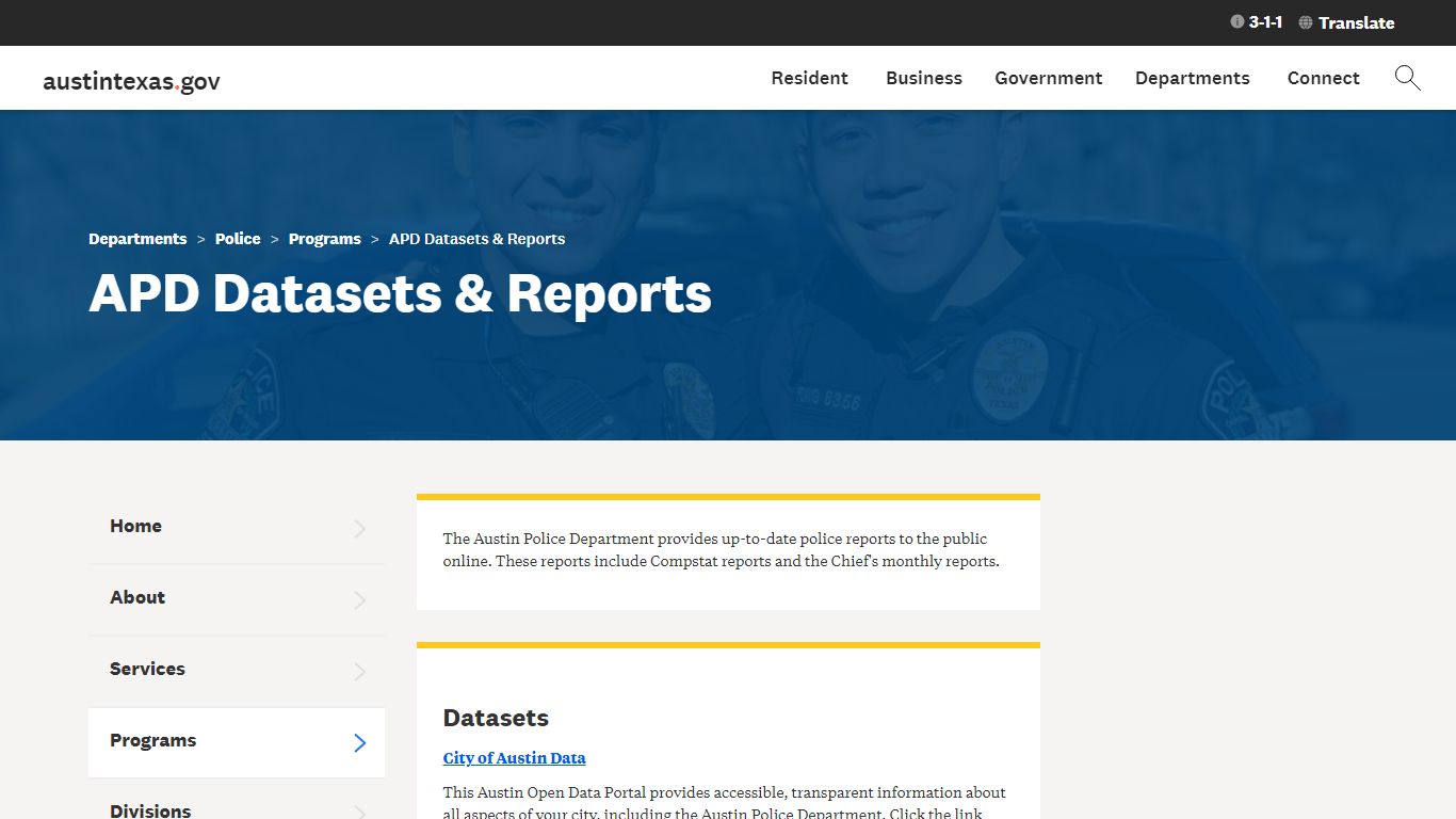 APD Datasets & Reports | AustinTexas.gov